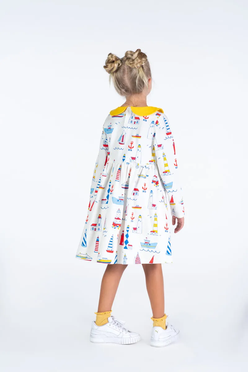 Rock Your Baby Peter Pan Dress - High Seas