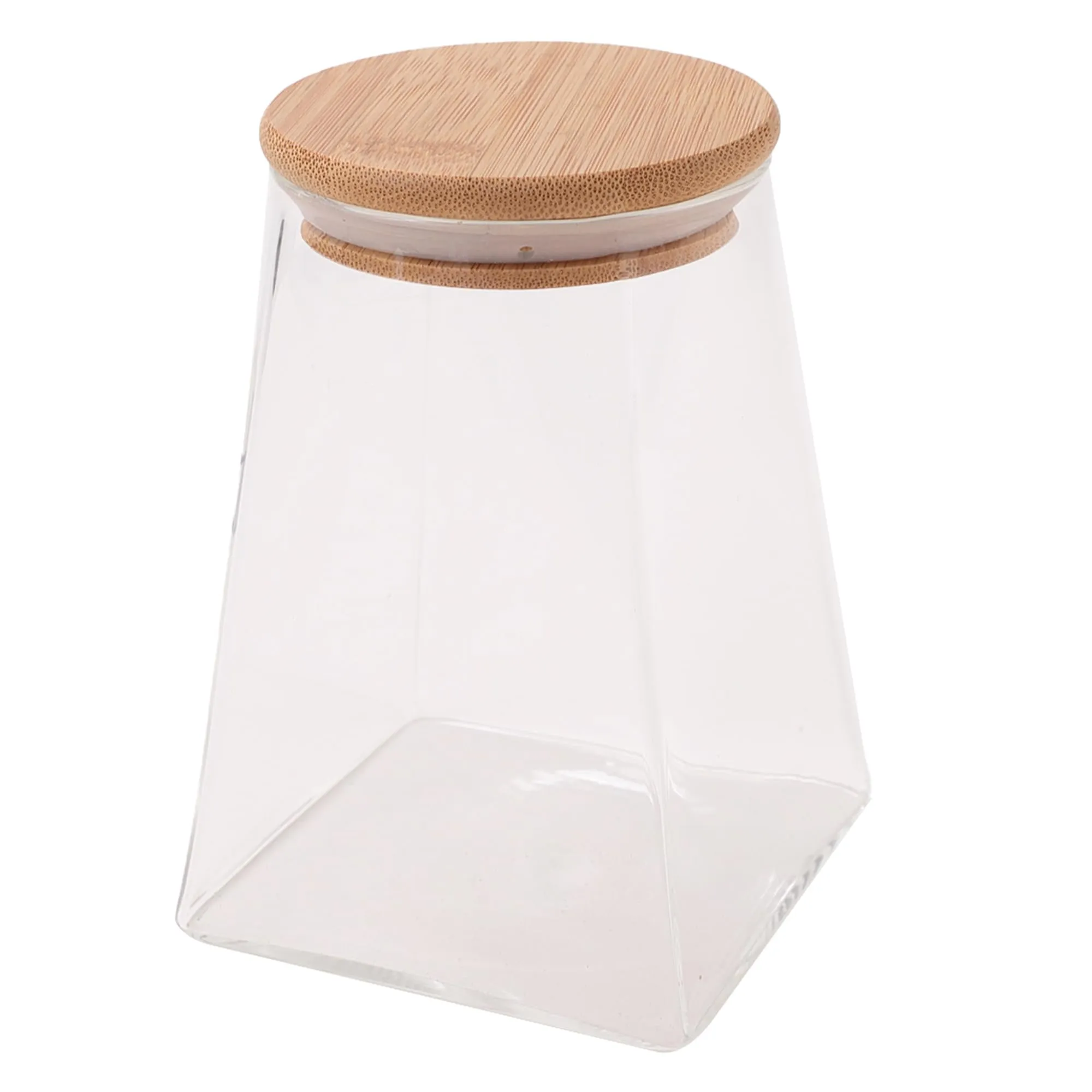 UMAI Borosilicate Glass Jar with Bamboo Lid | Kitchen Organizer Items and Storage | Multi-utility, Leakproof, Airtight Storage Jar for Cookies, Snacks, Tea, Coffee, Sugar (980 ml)