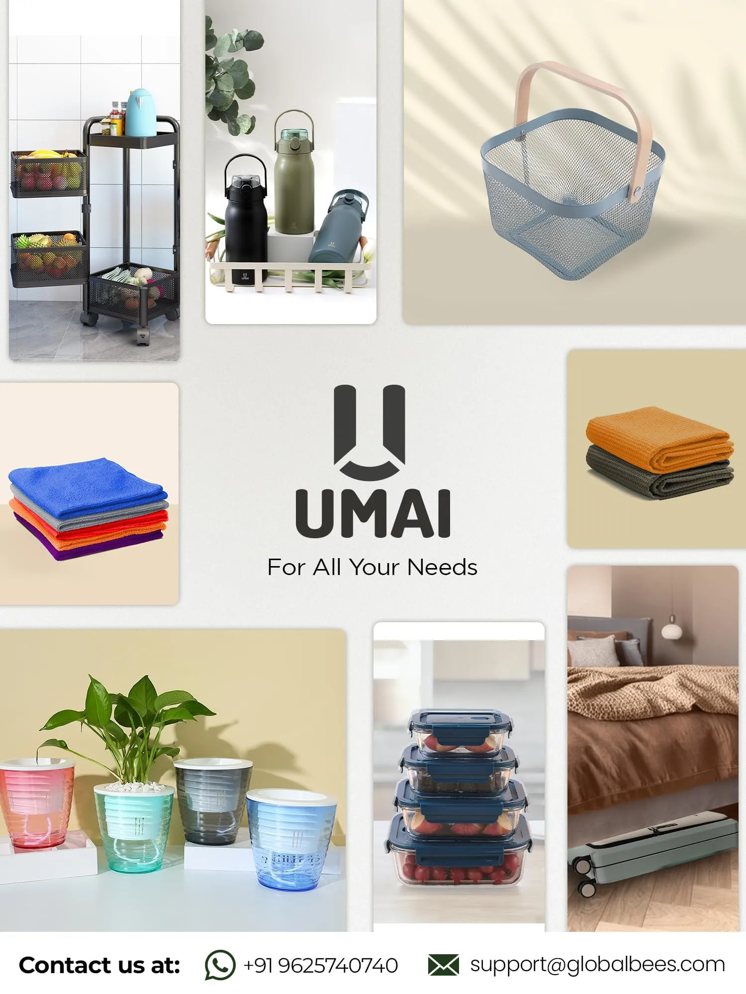UMAI Ceramic Jar with Bamboo Lid 1000ml | Air Tight Containers for Kitchen Storage | Multipurpose-Tea,Coffee,Snacks,Sugar,Salt,Dry Fruit,Pulses | Kitchen Organizer Items & Storage | Black (Pack of 2)