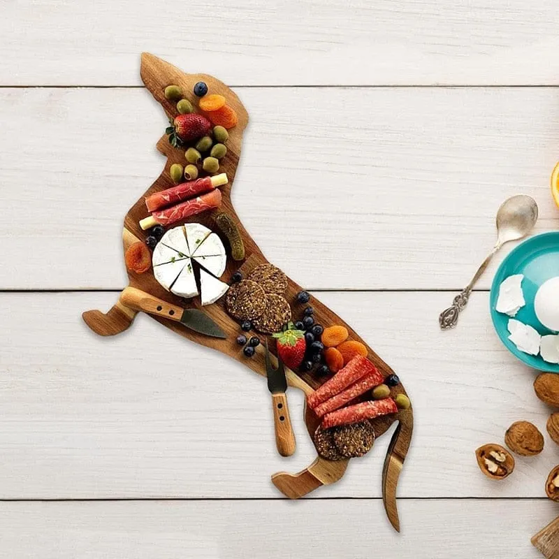 Wooden Dachshund Serving Board