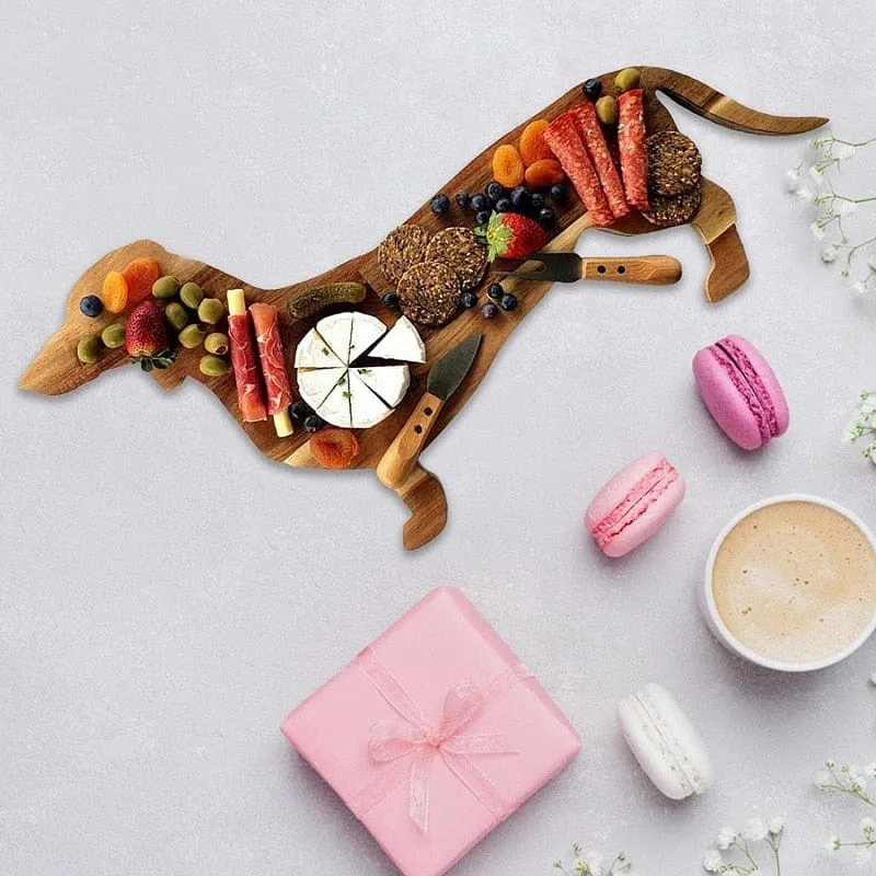Wooden Dachshund Serving Board