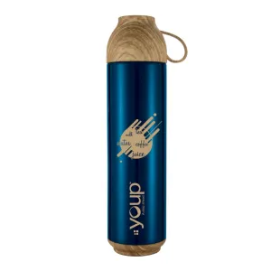Youp Thermosteel Insulated Blue Color Water Bottle With Handle Containing Cup Cap Yp515 - 500 Ml