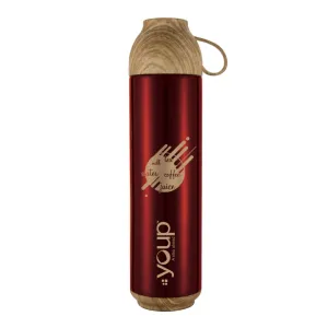 Youp Thermosteel Insulated Red Color Water Bottle With Handle Containing Cup Cap Yp515 - 500 Ml